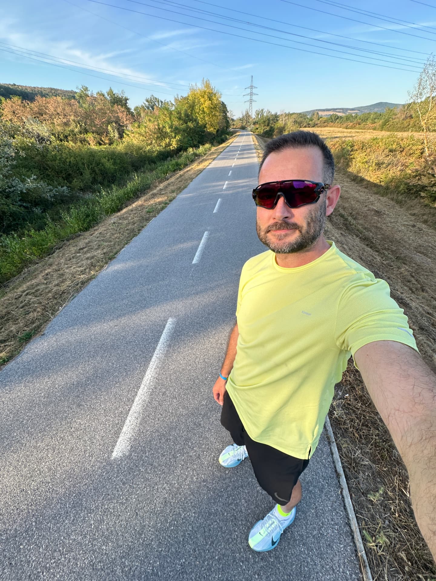 Michal Kimlička počas behu na cyklotrase
